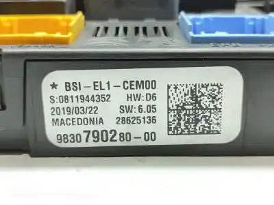 Second-hand car spare part fuse box unit for citroen c3 comercial oem iam references 9830790280  