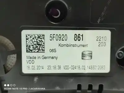 Автозапчастина б/у панель інструментів для seat leon (5f1) 1.4 tsi посилання на oem iam 5f0920861  