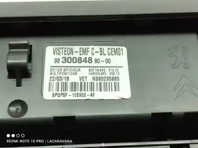 Second-hand car spare part multifunction display for citroen c3 comercial 102 cv / 75 kw oem iam references 98143710xu  