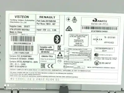 Автозапчастина б/у аудіо система / радіо cd для dacia dokker ambiance посилання на oem iam 281158515r  