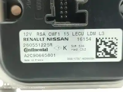 Peça sobressalente para automóvel em segunda mão módulo eletrônico por renault kadjar experience referências oem iam 260551225r  