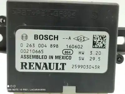 Peça sobressalente para automóvel em segunda mão módulo eletrônico por renault kadjar experience referências oem iam 0263004898  