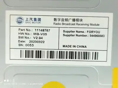 Second-hand car spare part electronic module for mg zs comfort oem iam references 11148767  