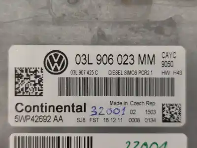 Second-hand car spare part ECU ENGINE CONTROL for VOLKSWAGEN GOLF VI (5K1)  OEM IAM references 03L906023MM  