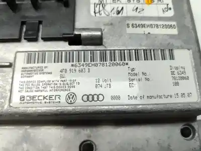 Second-hand car spare part multifunction display for audi q7 (4l) 3.0 tdi oem iam references 4f0919603b