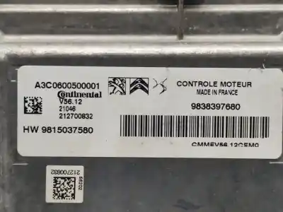 Second-hand car spare part ecu engine control for citroen c3 feel oem iam references 9815037580  