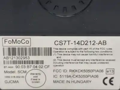 Автозапчастина б/у електронний модуль для ford c-max trend посилання на oem iam cs7t14d212ab  