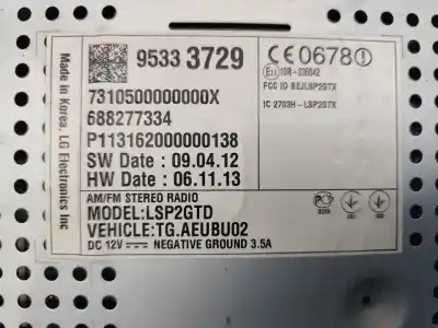 Автозапчасти б/у многофункциональный дисплей за chevrolet trax lt ссылки oem iam 95333729  