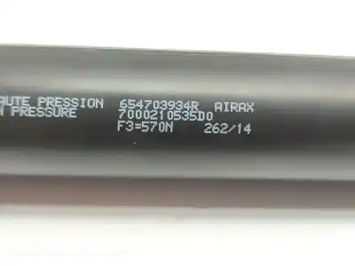 Peça sobressalente para automóvel em segunda mão amortecedor do capô por renault clio iv authentique referências oem iam 654703934r  