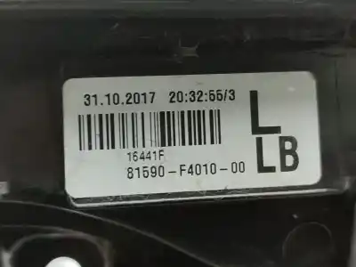 Автозапчастина б/у внутрішній лівий задній ліхар для toyota c-hr (x10) hybrid active 122 cv / 90 kw посилання на oem iam 81590f4010  