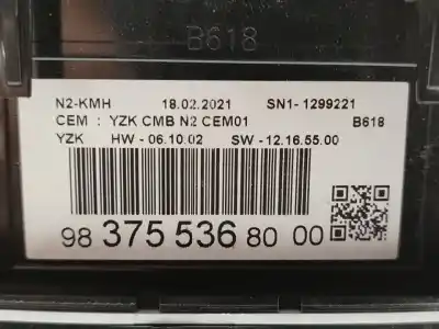 Peça sobressalente para automóvel em segunda mão quadrante por citroen c3 feel referências oem iam 9837553680  
