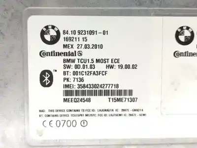 Second-hand car spare part electronic module for bmw x6 (e71) xdrive40d oem iam references 84109231091  