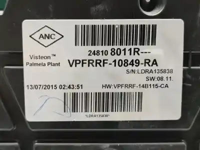 Peça sobressalente para automóvel em segunda mão quadrante por renault captur adventure referências oem iam 248108011r  