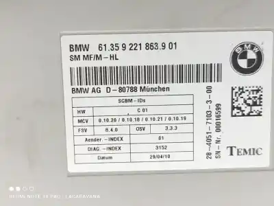Second-hand car spare part electronic module for bmw x6 (e71) xdrive40d oem iam references 613592218639  
