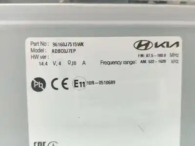 Автозапчастина б/у аудіо система / радіо cd для kia xceed drive посилання на oem iam 96160j7515wk  
