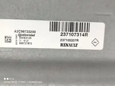 Second-hand car spare part ecu engine control for renault clio iv authentique oem iam references 237107314r  