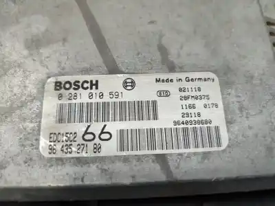 Second-hand car spare part ecu engine control for citroen jumpy 2.0 hdi cat (rhx / dw10bted) oem iam references 0281010591  