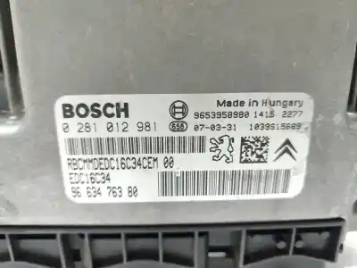 Автозапчастина б/у ебу контролер двигуна для citroen c4 picasso sx посилання на oem iam 0281012981  
