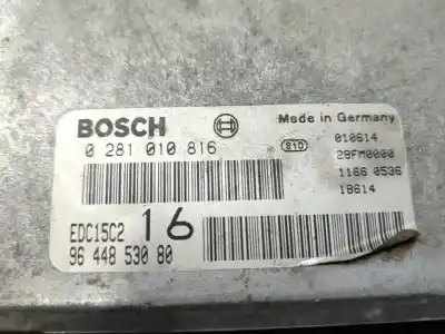 Second-hand car spare part ecu engine control for citroen jumpy 2.0 hdi sx caja cerrada acristalada oem iam references 0281010816  