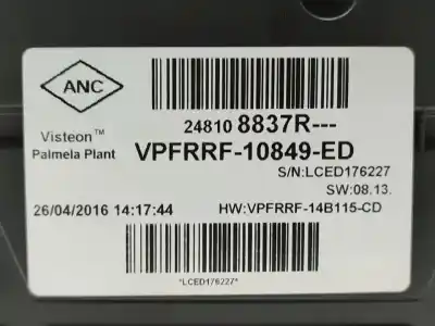 Peça sobressalente para automóvel em segunda mão quadrante por renault clio iv authentique referências oem iam 248108837r  