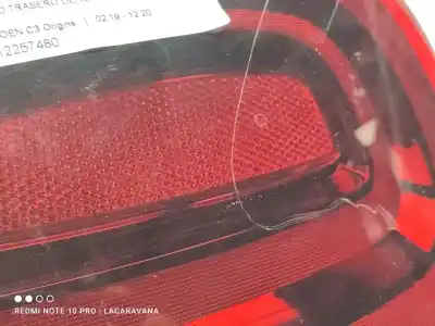 Second-hand car spare part right tailgate light for citroen c3 origins oem iam references 9812257480  