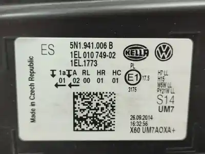 İkinci el araba yedek parçası SAG FAR için VOLKSWAGEN TIGUAN (5N2)  OEM IAM referansları 5N1941006B  
