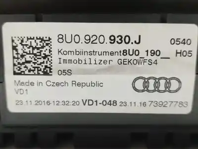 Автозапчасти б/у приборная доска за audi q3 (8ub, 8ug) 2.0 tdi ссылки oem iam 8u0920930j  