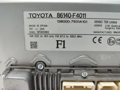 Автозапчастина б/у багатофункційний дисплей для toyota c-hr (x10) hybrid active 122 cv / 90 kw посилання на oem iam 86140f4011  