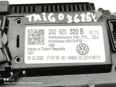 Second-hand car spare part dashboard for volkswagen taigo (cs1) r-line 110 cv / 81 kw oem iam references 2g0920320b  