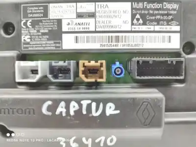 Second-hand car spare part multifunction display for renault captur limited oem iam references 259152544r  