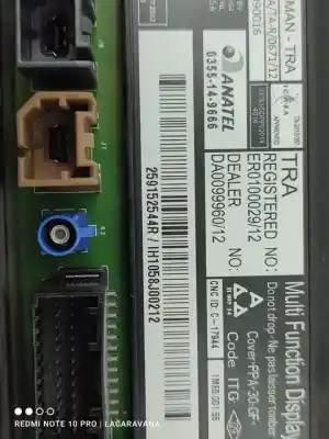 Peça sobressalente para automóvel em segunda mão display gps / multimídia por renault captur limited 118 cv / 87 kw referências oem iam 259152544r