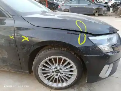 Peça sobressalente para automóvel em segunda mão guarda-lamas dianteiro direito por audi a3 sportback (8ya) 30 tfsi básico referências oem iam 8y0821106a
