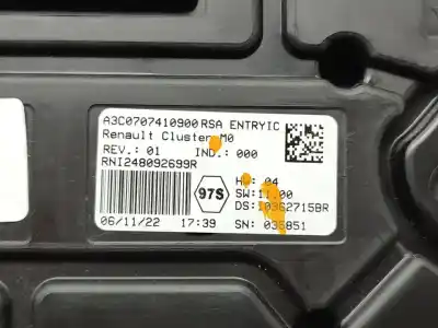 Peça sobressalente para automóvel em segunda mão quadrante por dacia duster ii comfort referências oem iam 248093720r  