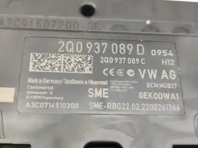 Автозапчасти б/у электронный модуль за volkswagen taigo (cs1) r-line 110 cv / 81 kw ссылки oem iam 2q0937089d