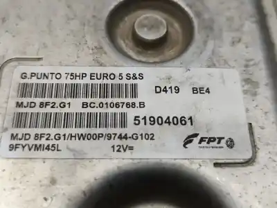 Автозапчастина б/у ЕБУ КОНТРОЛЕР ДВИГУНА для FIAT PUNTO (EVO) (199)  Посилання на OEM IAM 51904061  