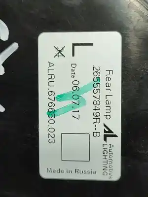 İkinci el araba yedek parçası SOL KUYRUK LAMBASI için RENAULT CAPTUR  OEM IAM referansları 265557849R  