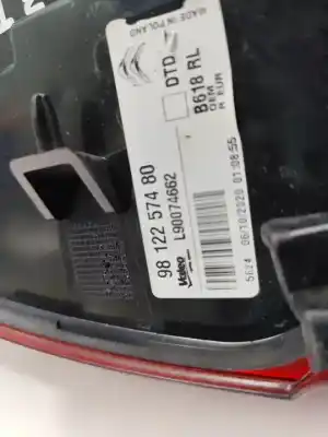 Second-hand car spare part right tailgate light for citroen c3 c-series 81 cv / 60 kw oem iam references 9812257480  