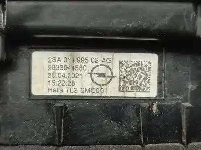 Автозапчасти б/у внутренний правый задний фонарь за opel mokka 1.2 gs line [1.2 ltr. - 96 kw] ссылки oem iam 9833944580