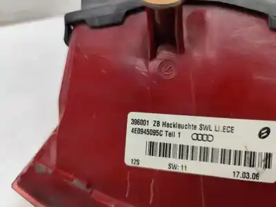 Second-hand car spare part left tailgate light for audi a8 (4e2) 3.0 tdi quattro oem iam references 4e0945095c  