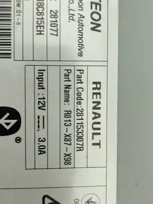 Second-hand car spare part audio system / radio cd for renault clio iv business oem iam references 281153307r  