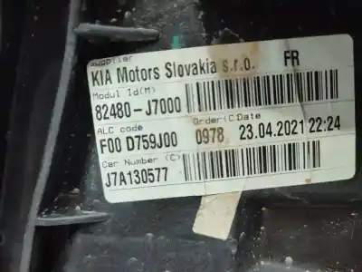 Second-hand car spare part passenger side right window regulator for kia ceed concept 100 cv / 74 kw oem iam references 82480j7000