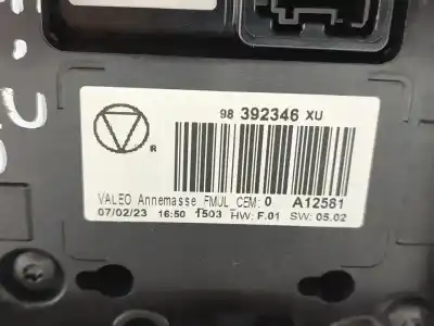 Second-hand car spare part multifunction display for citroen c3 (08.2016->) 1.2 elle [1.2 ltr. - 81 kw 12v e-thp / puretech] oem iam references 9838155680  