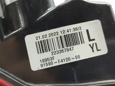 Автозапчасти б/у внутренний левый задний фонарь за toyota c-hr (x10) hybrid active 122 cv / 90 kw ссылки oem iam 81590f4120  