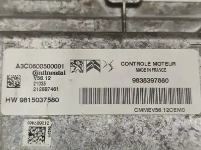 Second-hand car spare part ecu engine control for citroen c3 c-series oem iam references 9815037580  