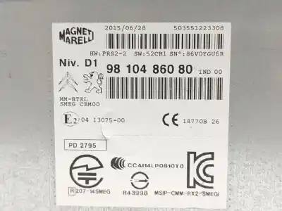 Pezzo di ricambio per auto di seconda mano sistema di navigazione gps per citroen c4 picasso intensive riferimenti oem iam 9810486080  