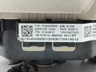 İkinci el araba yedek parçası ÖN SOL HAVA YASTIGI için FIAT 500 (312) BERLINA CLUB 69 CV / 51 KW OEM IAM referansları 07354528820  