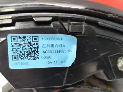 Second-hand car spare part left tailgate light for mg zs luxury oem iam references 10571681  