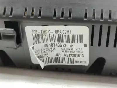 Second-hand car spare part multifunction display for citroen c3 tonic oem iam references 98107406xt  