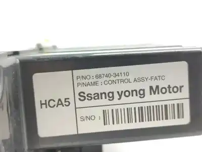 Pezzo di ricambio per auto di seconda mano controllo riscaldamento / aria condizionata per ssangyong korando limited 4x2 riferimenti oem iam 6874034110  