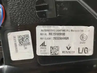 Second-hand car spare part left tailgate light for renault austral equilibre oem iam references 265556446r  